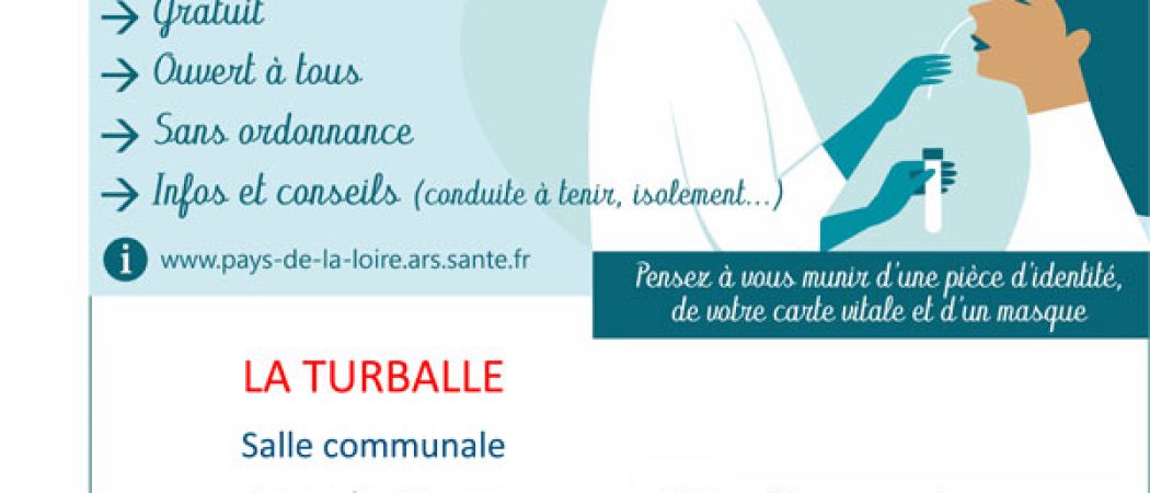 COVID : nouvelles dates de la campagne de dépistage à La Turballe